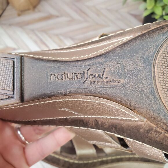 Soul By Naturalizer Brown Beaded Slide Sandal Women Size 10 - Picture 4 of 9